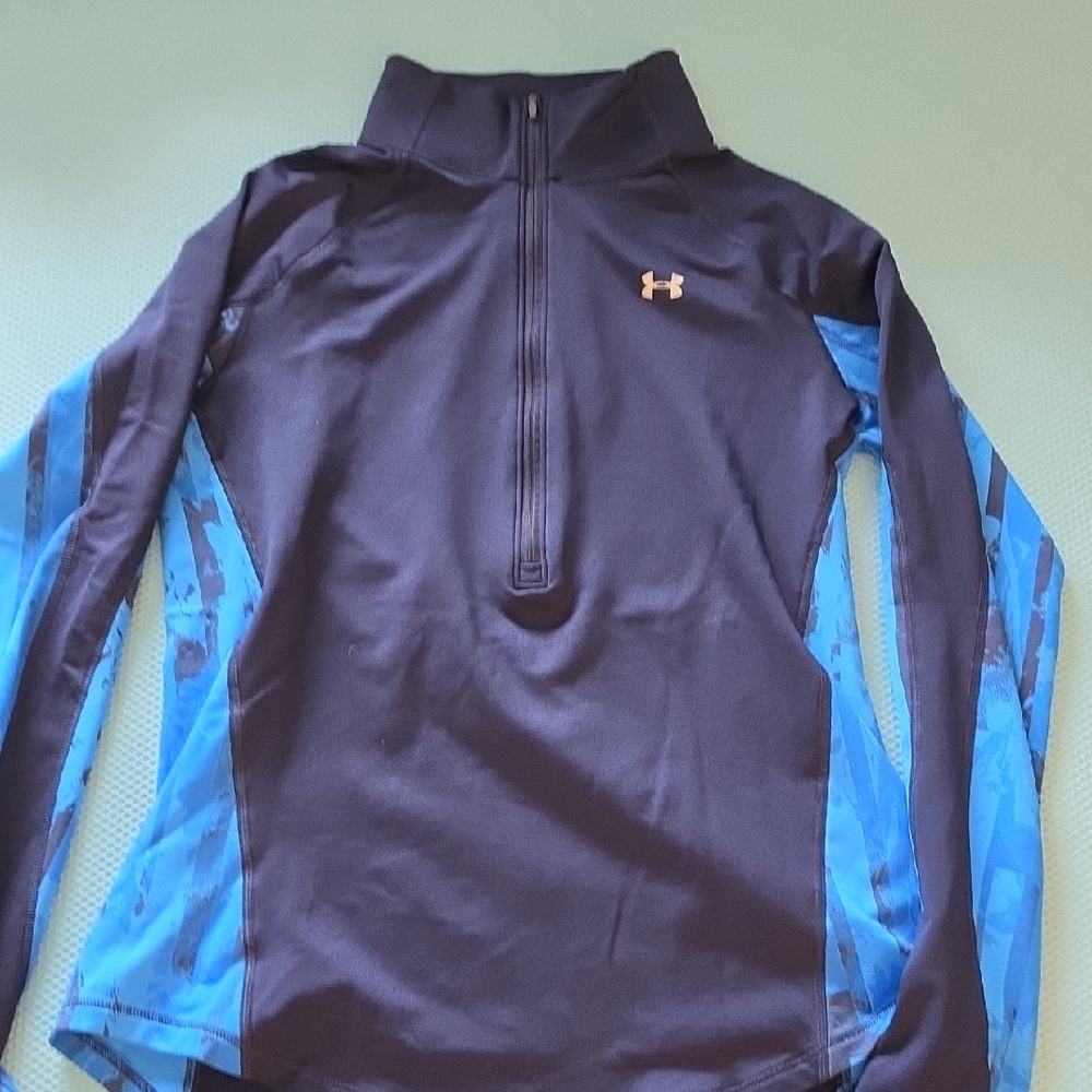 Under Armour Black Pullover with Blue Accents